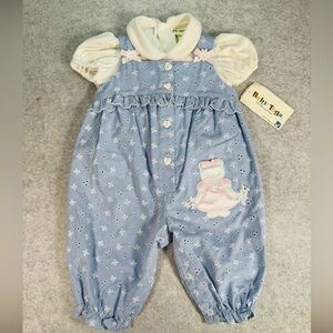 NWT Baby Togs Vintage Overall Set aside 3-6M
